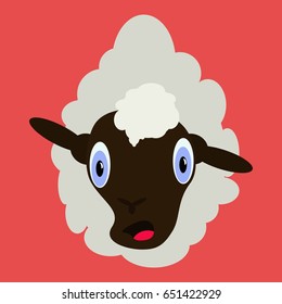 Sheep cartoon vector illustration