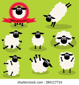 Sheep character collection,illustration design