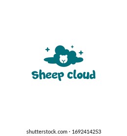 Sheep Cloud Logo Simple Icon Vector