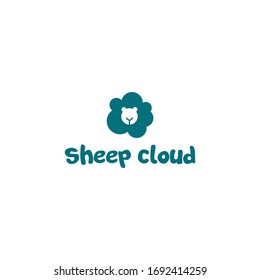 Sheep Cloud Logo Simple Icon Vector