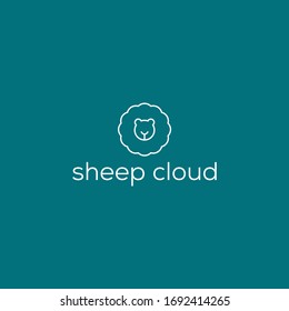 Sheep Cloud Logo Simple Icon Vector