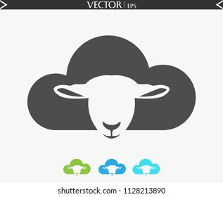 Sheep Cloud Logo. Storage Logo. Different colors logos