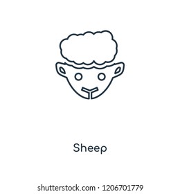 Sheep concept line icon. Linear Sheep concept outline symbol design. This simple element illustration can be used for web and mobile UI/UX.