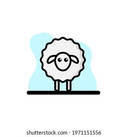 Sheep Conceptual Vector Icon Illustration Design eps10 great for any purposes