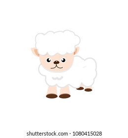 Sheep Cute Cartoon Character Concept Isolated Stock Vector (Royalty ...