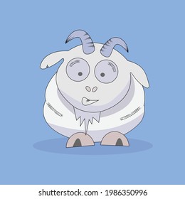 sheep cute flat design for t shirt and card