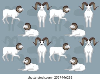 Sheep Dall Cartoon Cute Seamless Wallpaper Background