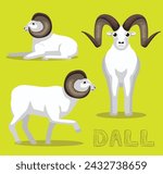 Sheep Dall Cartoon Vector Illustration