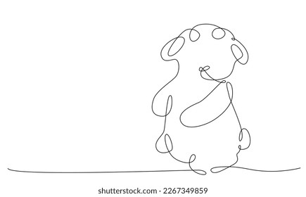 Sheep. Decoration continuous line hand drawing element for photo book, invitations. Vector stock illustration minimalism design isolated on white background. Editable stroke single line. EPS10