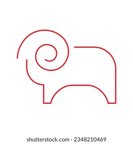 Sheep Domestic Animal Vector Icon