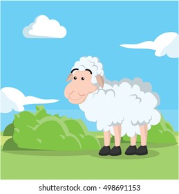 sheep eating vector illustration design