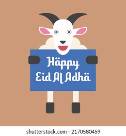 Sheep of Eid Al Adha Celebration Poster. Commemorate Islamic holidays