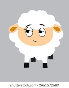 sheep with expression funny sad angry wow vector illustration for download 