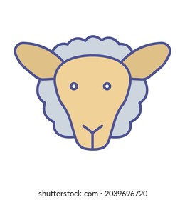 Sheep Face Fill inside vector icon which can easily modify or edit 
