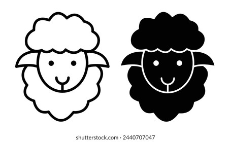 Sheep and Farm Animal Icons. Depictions of Livestock and Rural Life