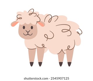 Sheep farm animal vector illustration