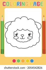 Sheep Farm Animals Coloring Pages Preschool Activity