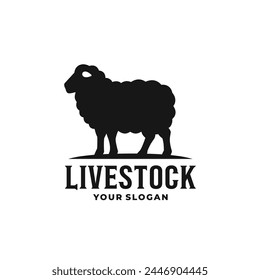 Sheep farm livestock logo vector. EPS 10 editable vector