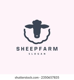 Sheep Farm Logo Design Inspiration Simple Silhouette Retro Typography