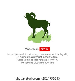 Sheep farm logo. Vector illustration of premium logo with isolated background. 