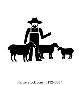 Sheep farm vector