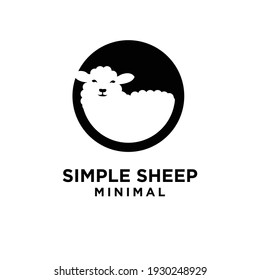 Sheep farm vintage logo icon design