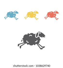 Sheep flat icon Vector illustration