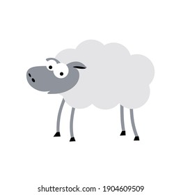 sheep in flat style. isolated 2d vector