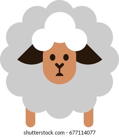 A sheep flat vector