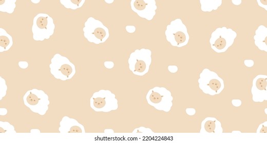 Patrón de dibujos animados de la línea de doodle de chubby