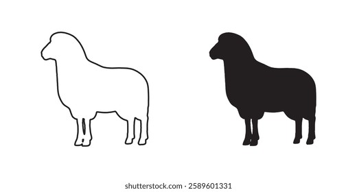 Sheep Form Silhouette - Sharp and Clean Sheep Vector
