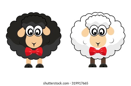 sheep funny black and white