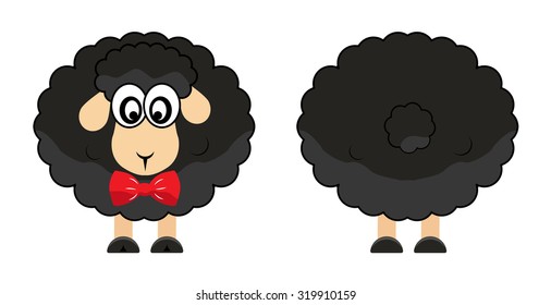 sheep funny set black