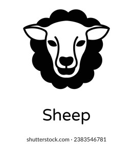 Sheep a glyph style editable icon is easy to use and download 