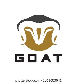 Sheep goat horns idea logo design vector icon illustration. Aries zodiac symbol logos