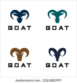 Sheep goat horns idea logo design vector icon illustration. Aries zodiac symbol logos