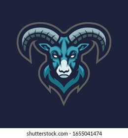 Sheep goat ram mascot esport logo