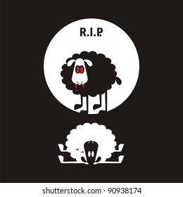 Sheep, good and different # 06. Set for the press on T-shirts.