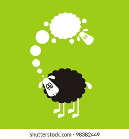 Sheep, good and different # 09 Set for the press on T-shirts.