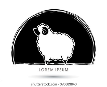 Sheep graphic vector.