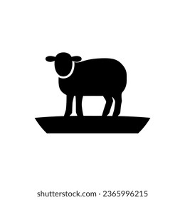 Sheep Grazing in the Pasture icon isolated on white background