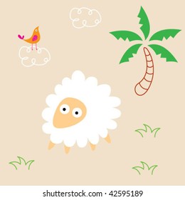 sheep greeting card