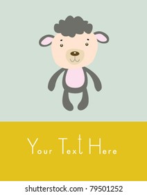 sheep  greeting card with text 2