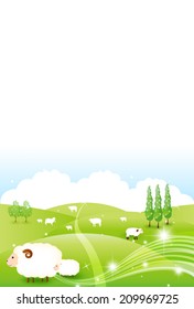  Sheep greeting cards background