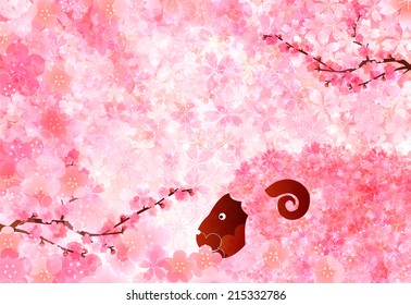 Sheep greeting cards background