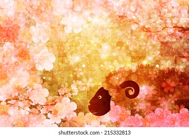 Sheep greeting cards background