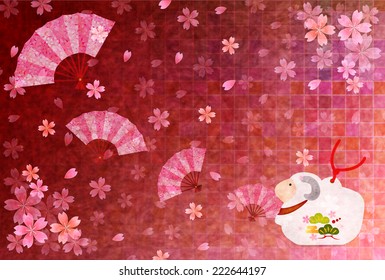Sheep greeting cards background