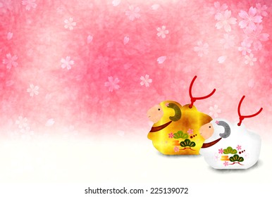 Sheep greeting cards background