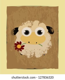 Sheep Grunge Poster