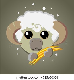 Sheep with hay